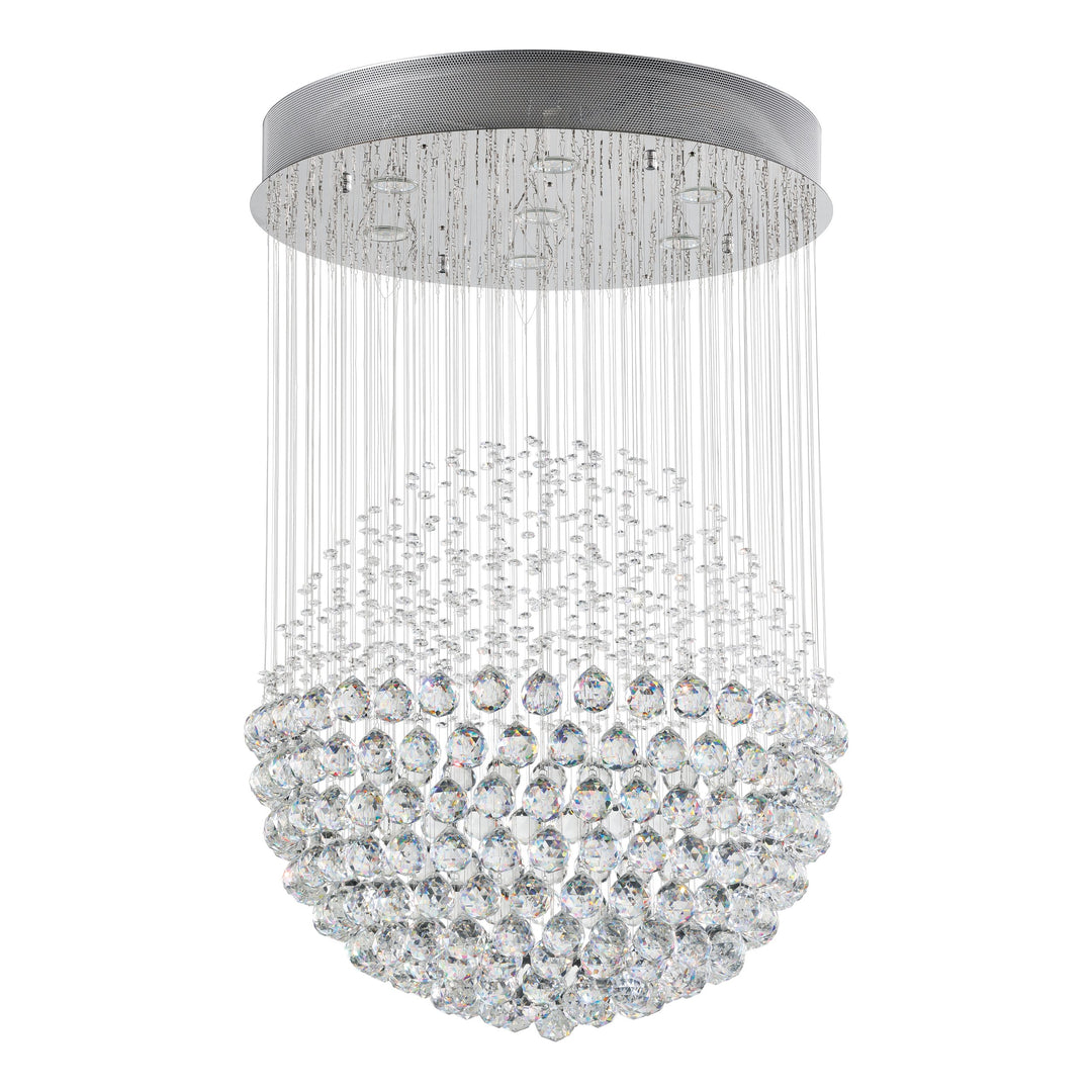 Yelbes hanging light chrome brilliant glass clear 7X4.5W H:90 Ø 60 cm in