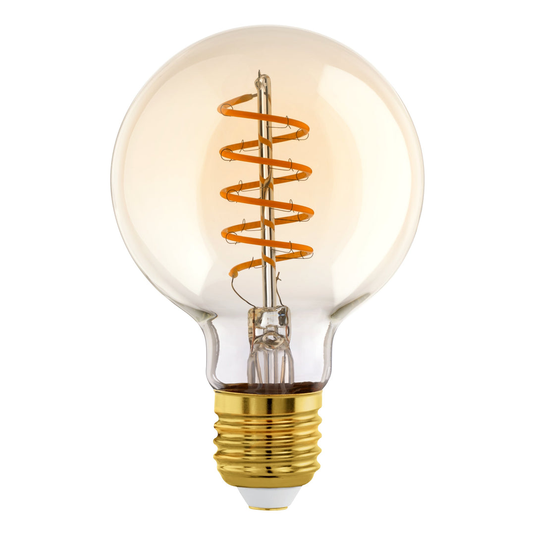 Light bulb Lm_led_e27 glass amber 1X8W L:12.6 Ø 8 cm in