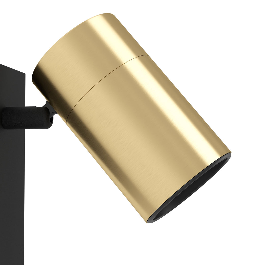 Spot Cumaribo black, brass 1X4.5W L:13 cm in
