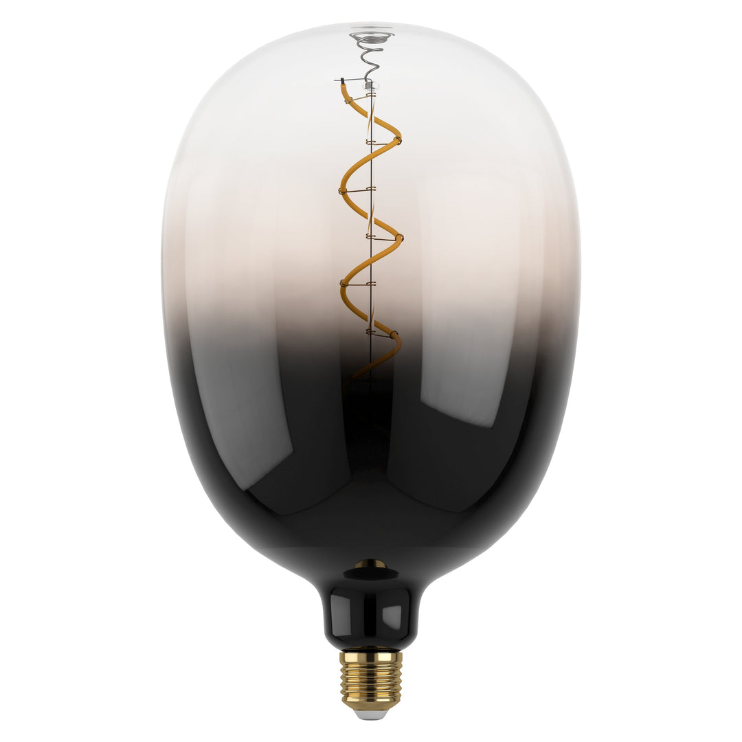 Leuchtmittel Lm_led_e27 Glas schwarz-grau-transparent 1X4W L:29,5 Ø 18 cm in
