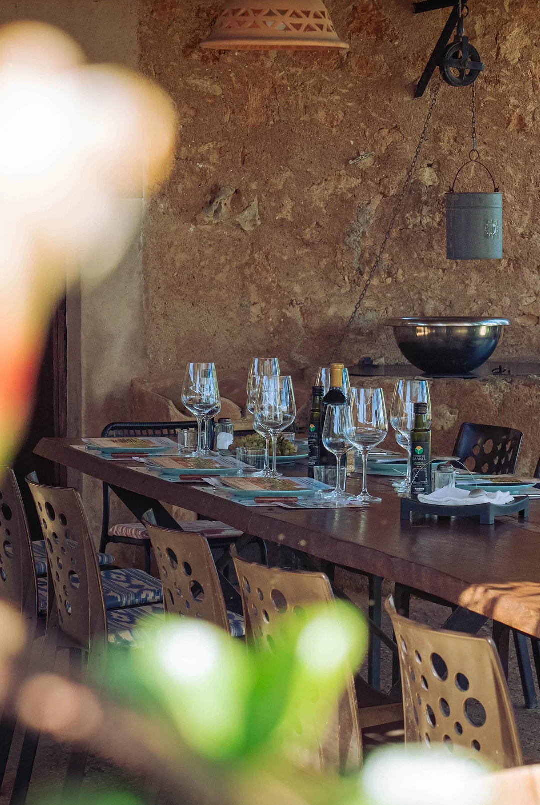 Weinprobe Tisch