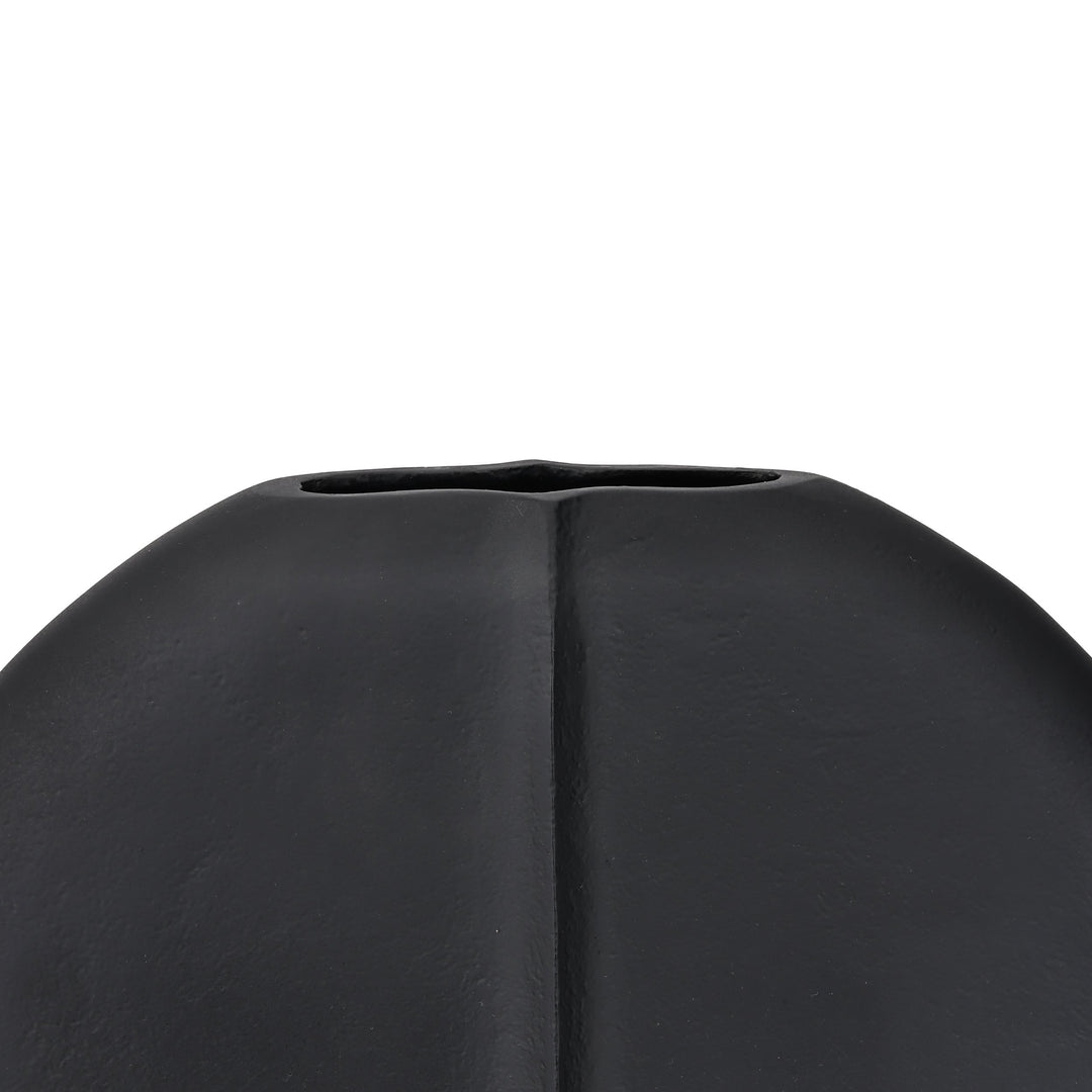 Metal vase Sominot black L:31 H:28.5 cm in