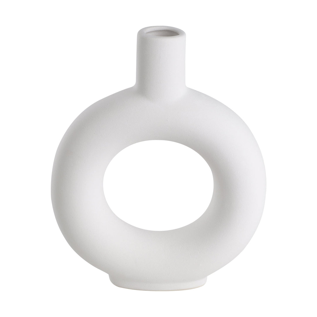 Keramikvase Fihety weiss  L:18,5 H:22,5 cm in