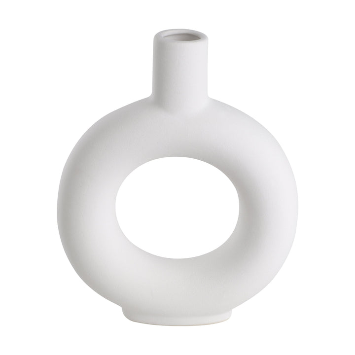 Keramikvase Fihety weiss  L:18,5 H:22,5 cm in