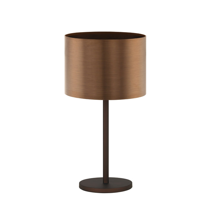 Tischleuchte Saganto 1 mit Schalter braun Kunststoff braun, kupfer 1X60W H:66 Ø 35 cm in