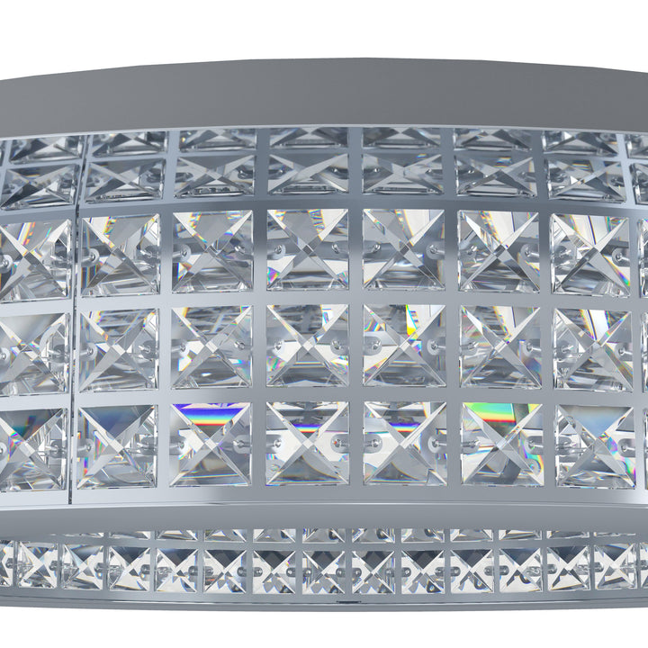 Deckenleuchte Principe  chrom Brillantglas klar 14X3,15W H:12,5 Ø 70 cm in