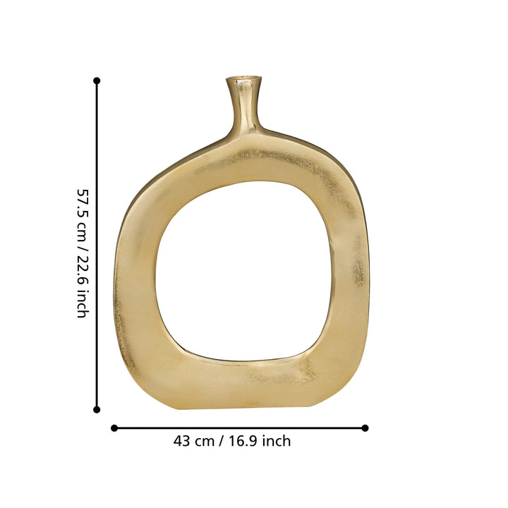 Metal vase Ankarefo L:43 H:57.5 cm
