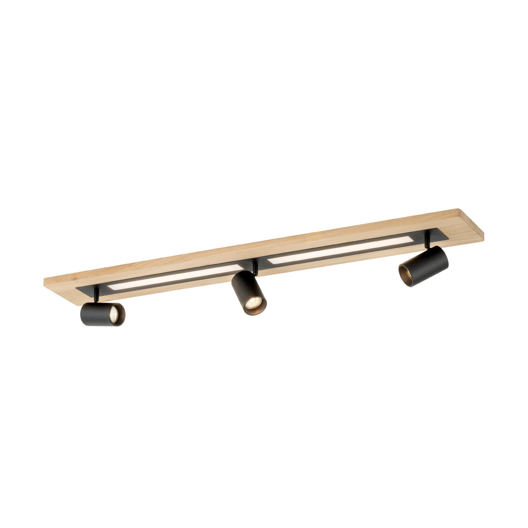 Deckenleuchte Torrestralle  braun, schwarz Kunststoff weiss 2X12W und 3X4,5W L:112 H:15 cm in