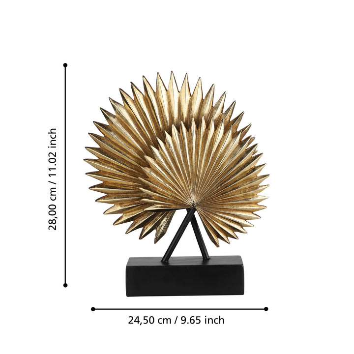 Deko-Objekt Urakawa schwarz, gold  L:24,5 H:28 cm in