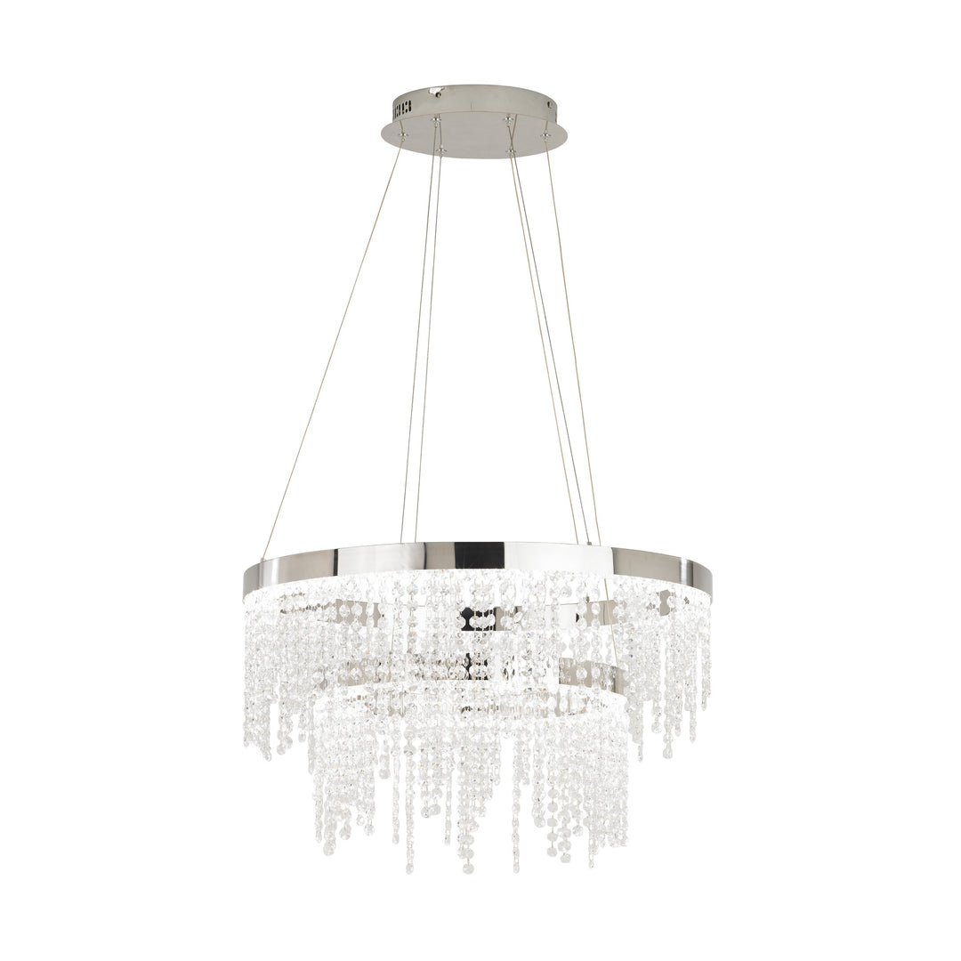 Hängeleuchte Antelao  chrom Brillantglas klar 45W H:150 Ø 61 cm in
