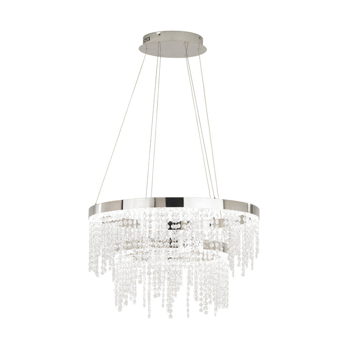 Hängeleuchte Antelao  chrom Brillantglas klar 45W H:150 Ø 61 cm in