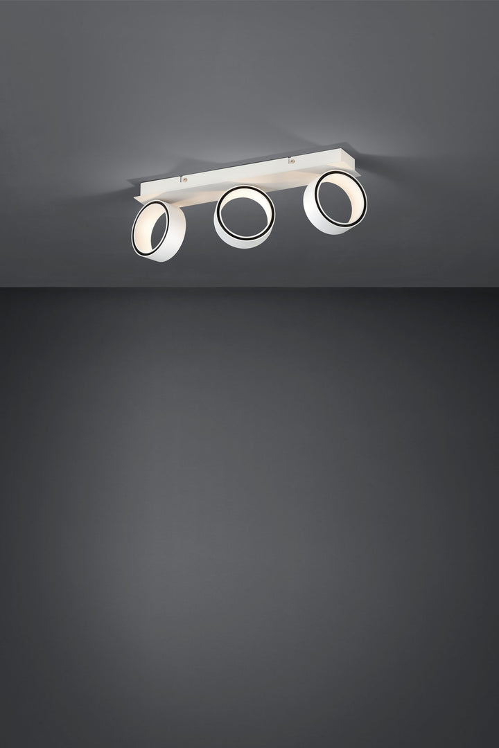 Spot Albariza white, chrome 3X4.6W L:47.5 H:8 cm in