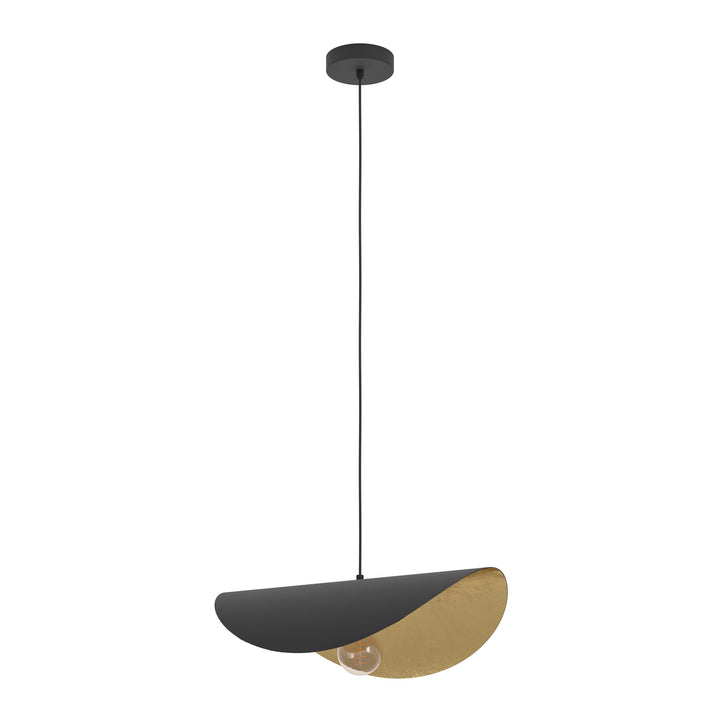 Hängeleuchte Saceda schwarz, gold 1X40W L:53 H:150 cm in