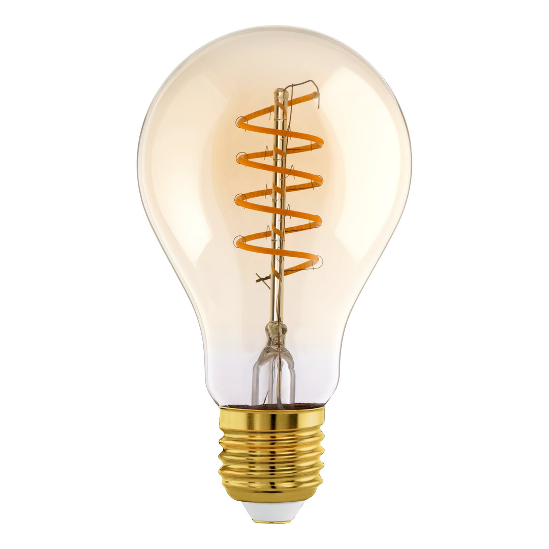 Light bulb Lm_led_e27 glass amber 1X8W L:10.6 Ø 6 cm in