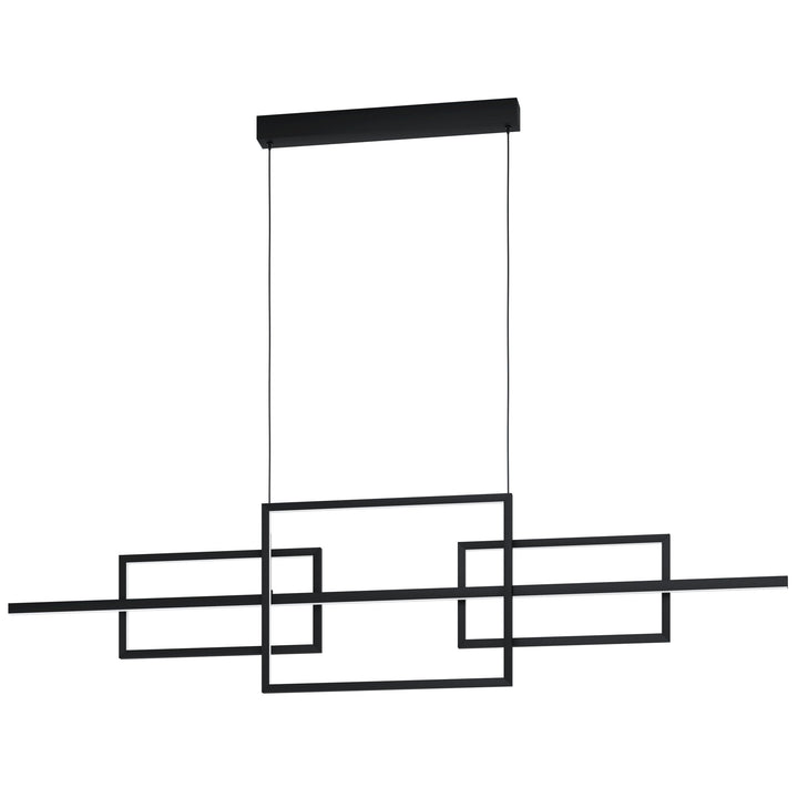 Hängeleuchte Puebla  schwarz Kunststoff weiss 35W L:150 H:130 cm in