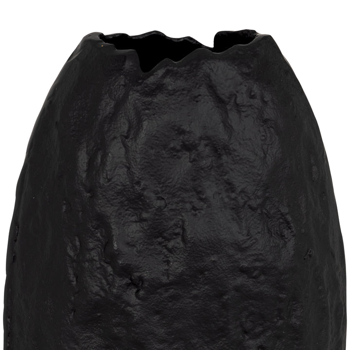 Metallvase Vohemar schwarz  L:16,5 H:31 cm in