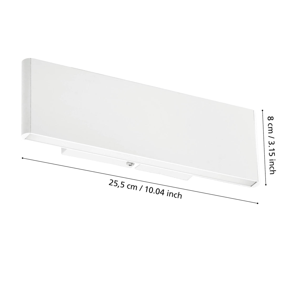 Wandleuchte Climene weiss Kunststoff weiss 2X5,4W L:25,5 H:8 cm in