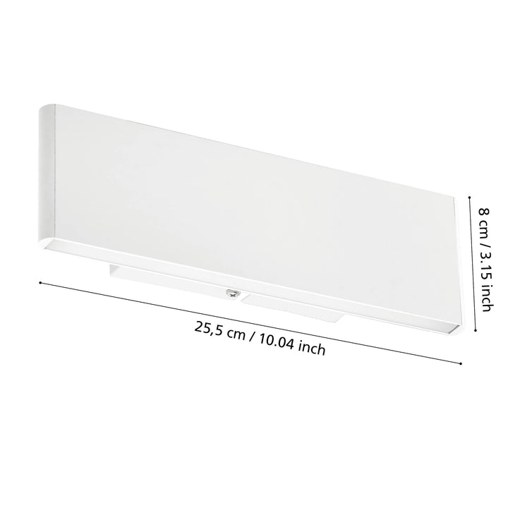 Wandleuchte Climene weiss Kunststoff weiss 2X5,4W L:25,5 H:8 cm in