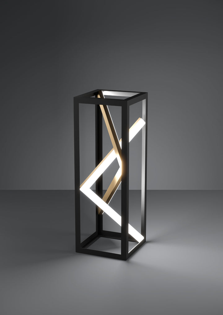 Tischleuchte Penela mit Fernbedienung   mit Schalter schwarz, gold 21W L:15 H:43 cm in
