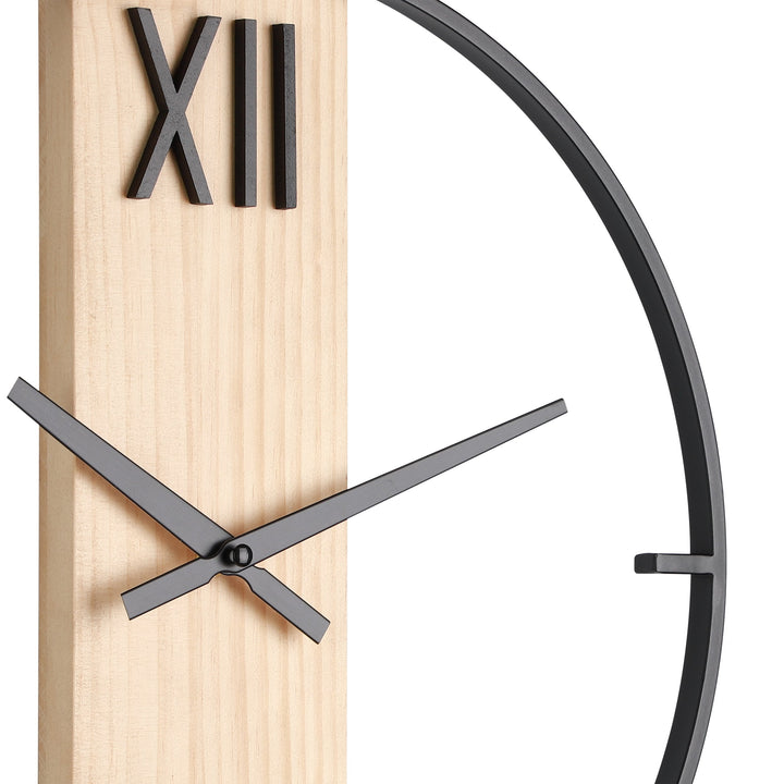 Uhr Yamatsuri schwarz, natur  L:40 H:56 cm in