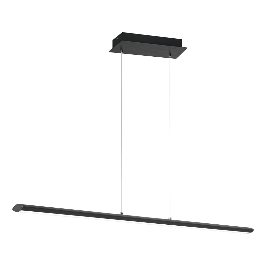 Hängeleuchte Pellaro Leuchtmittel austauschbar  mit Dimmer (Touchdimmer) schwarz-matt Kunststoff weiss 3X10W L:110 H:110 cm in