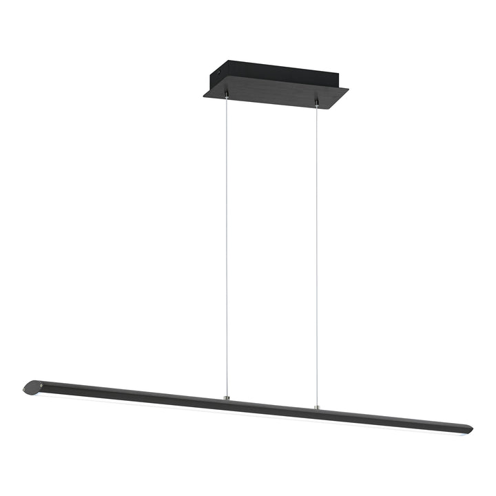 Hängeleuchte Pellaro Leuchtmittel austauschbar  mit Dimmer (Touchdimmer) schwarz-matt Kunststoff weiss 3X10W L:110 H:110 cm in