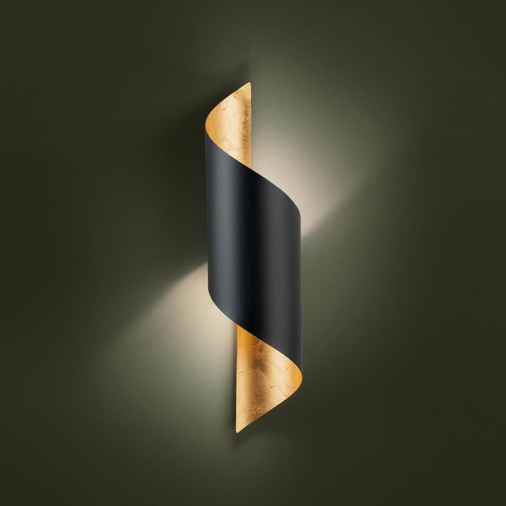 Wandleuchte Jabaloyas schwarz, gold 1X40W L:16 H:63 cm in