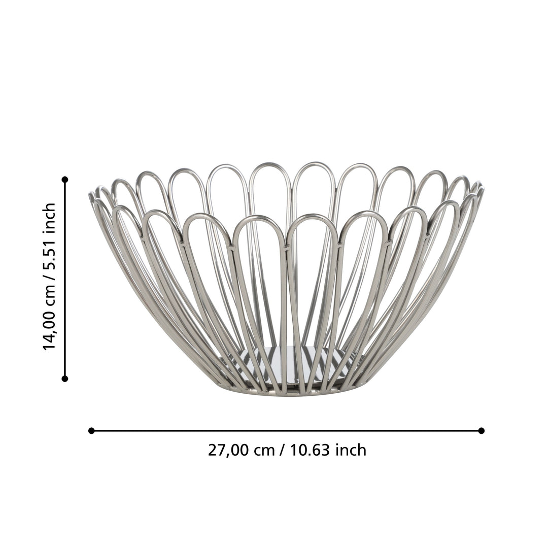 Dekoschale Ueda chrom  H:14 Ø 27 cm in