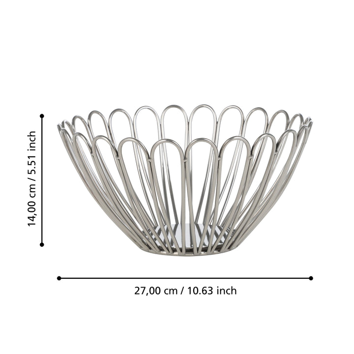 Dekoschale Ueda chrom  H:14 Ø 27 cm in