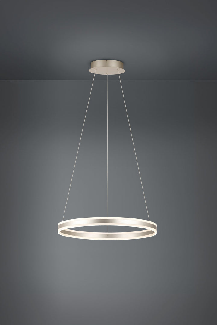 Hängeleuchte Tonarella  champagner Kunststoff satiniert 2X39W H:150 Ø 80 cm in