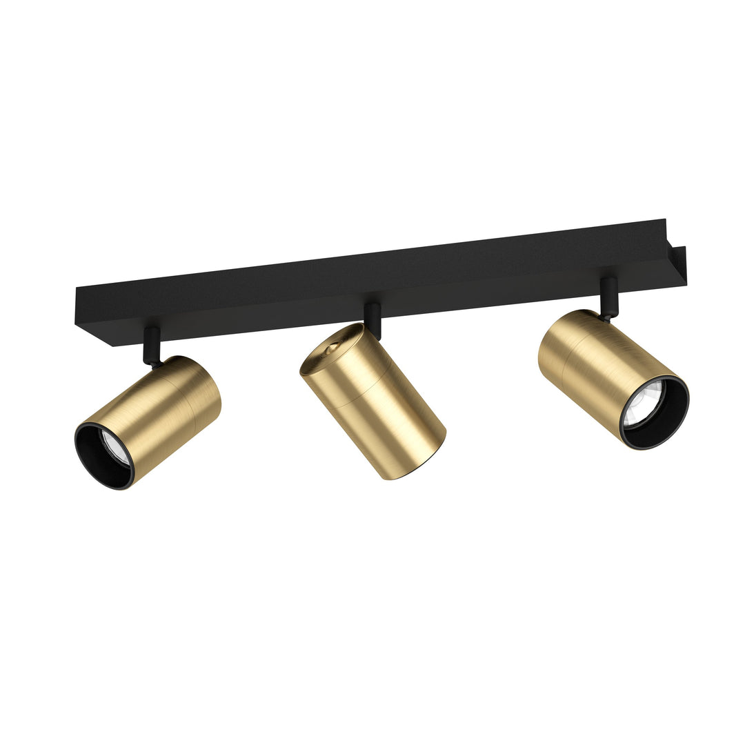 Spot Cumaribo black, brass 3X4.5W L:46 cm in