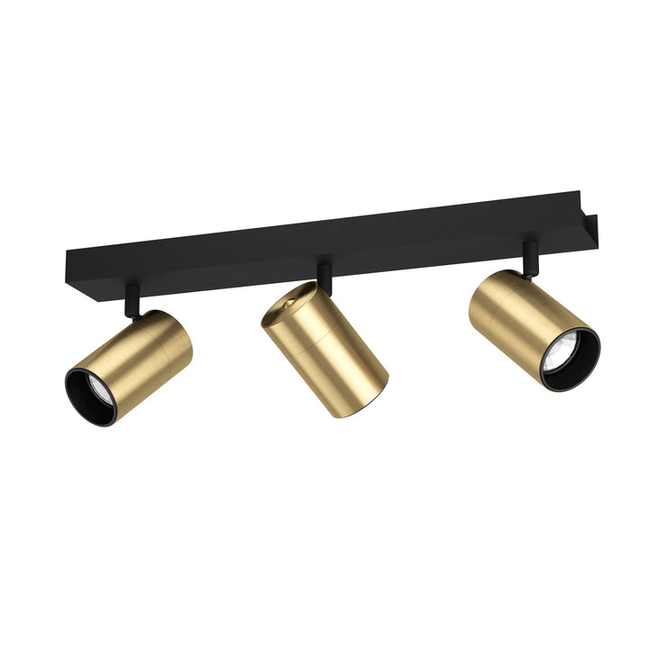 Spot Cumaribo black, brass 3X4.5W L:46 cm in