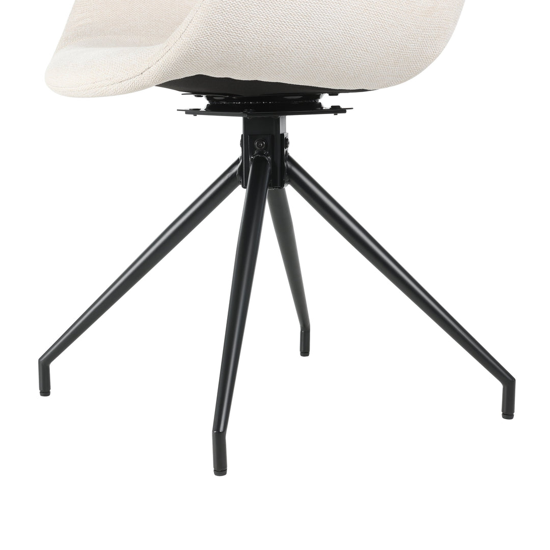 Stuhl Bulacan schwarz, creme  L:58 H:82 cm in