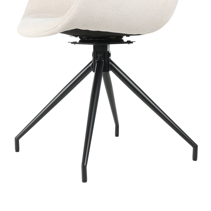 Stuhl Bulacan schwarz, creme  L:58 H:82 cm in