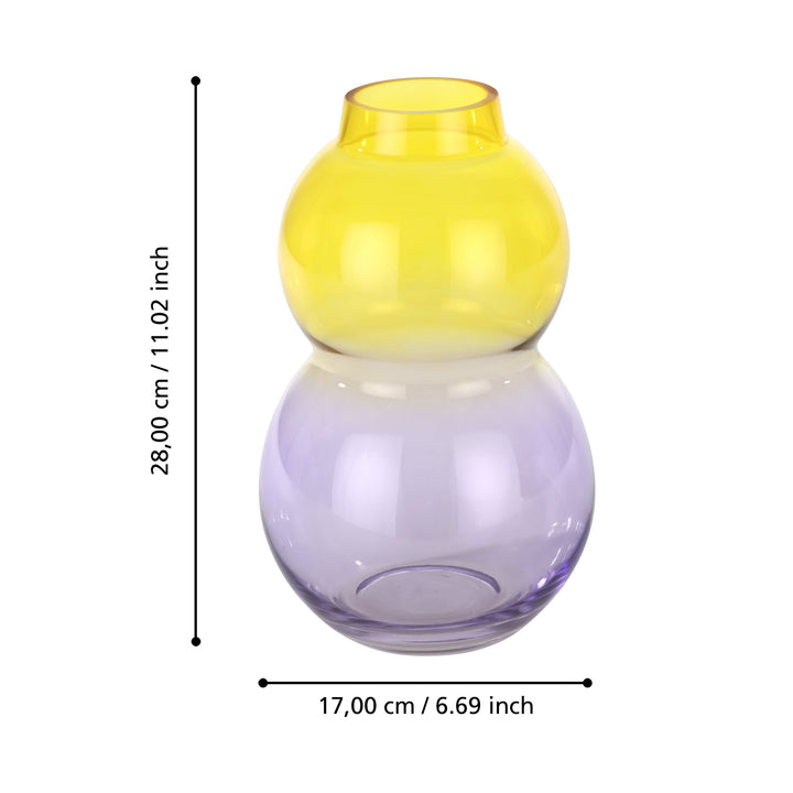 Glasvase Bevato  H:28 Ø 17 cm
