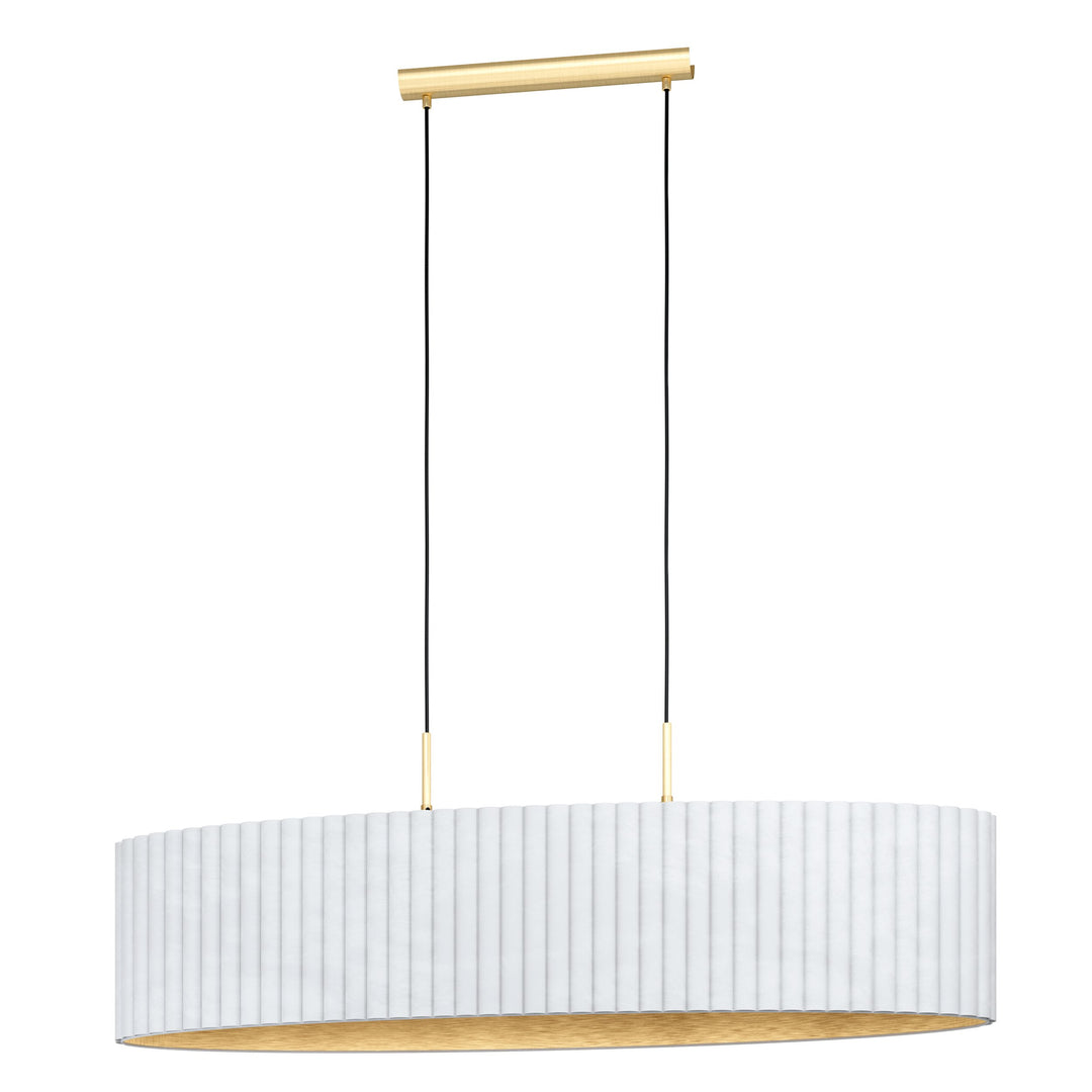 Tamaresco hanging light brushed brass velvet white, gold 2X40W L:102 H:150 cm in
