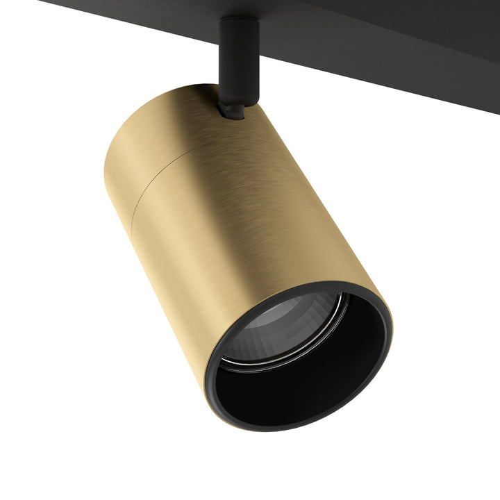 Spot Cumaribo black, brass 4X4.5W L:64 cm in
