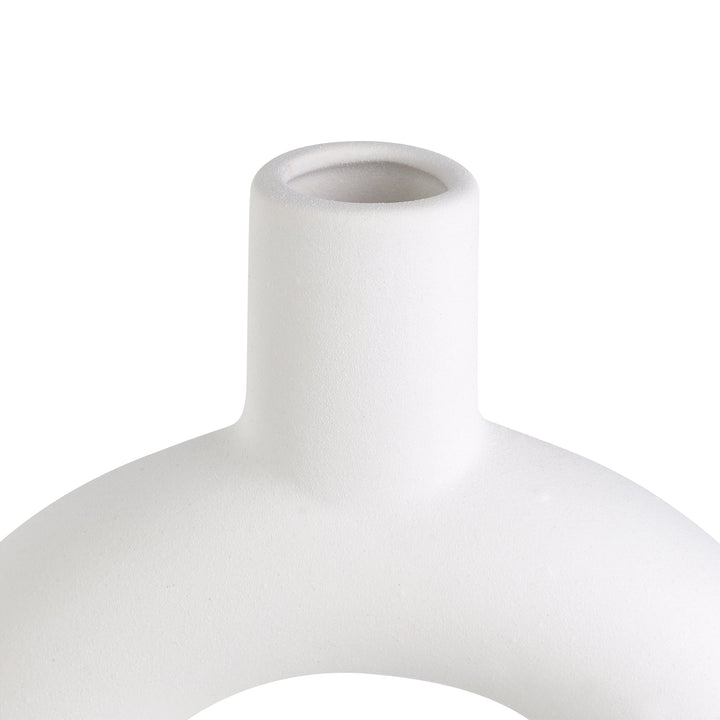 Keramikvase Fihety weiss  L:18,5 H:22,5 cm in