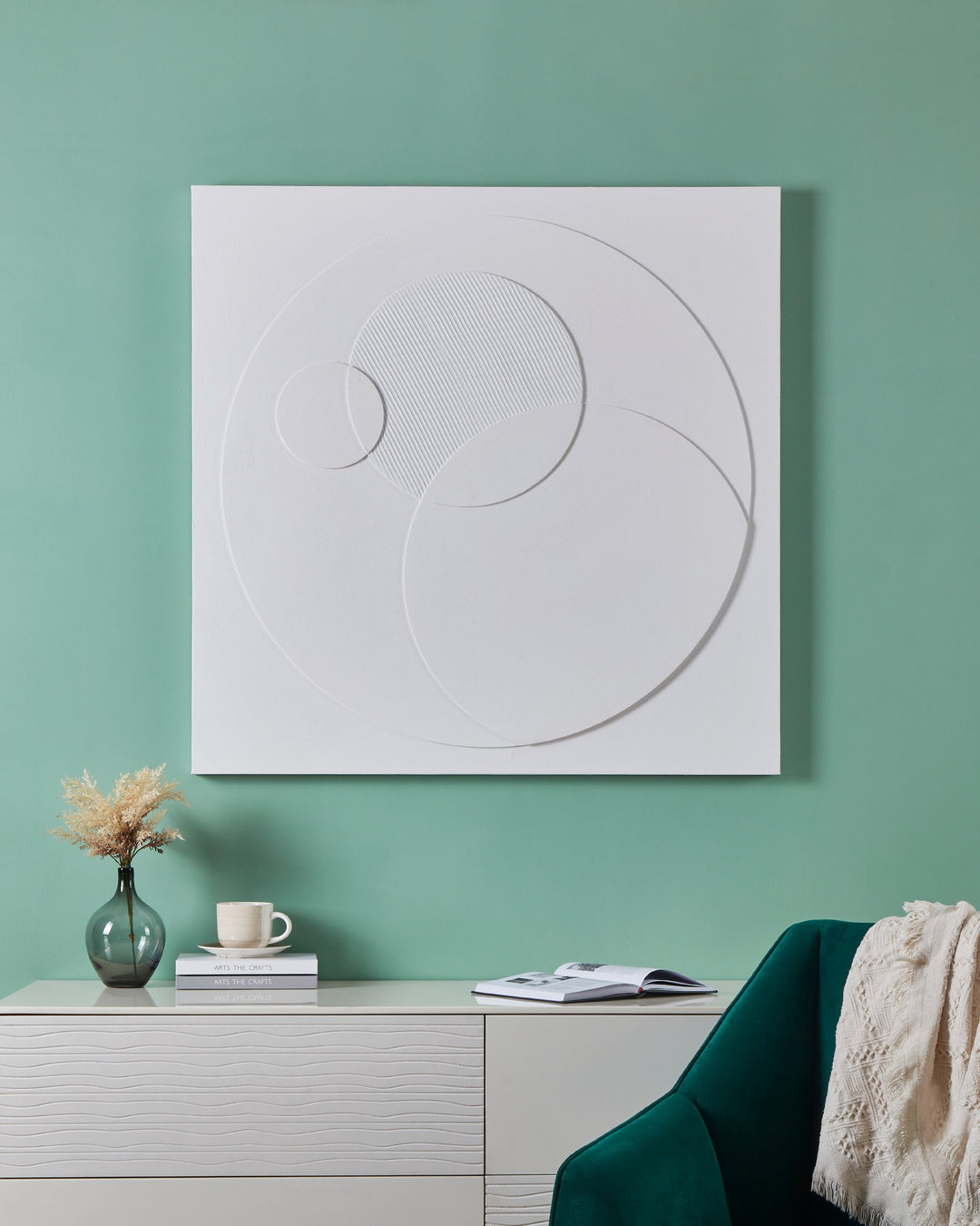 Bild Beserah weiss  L:100 H:100 cm in