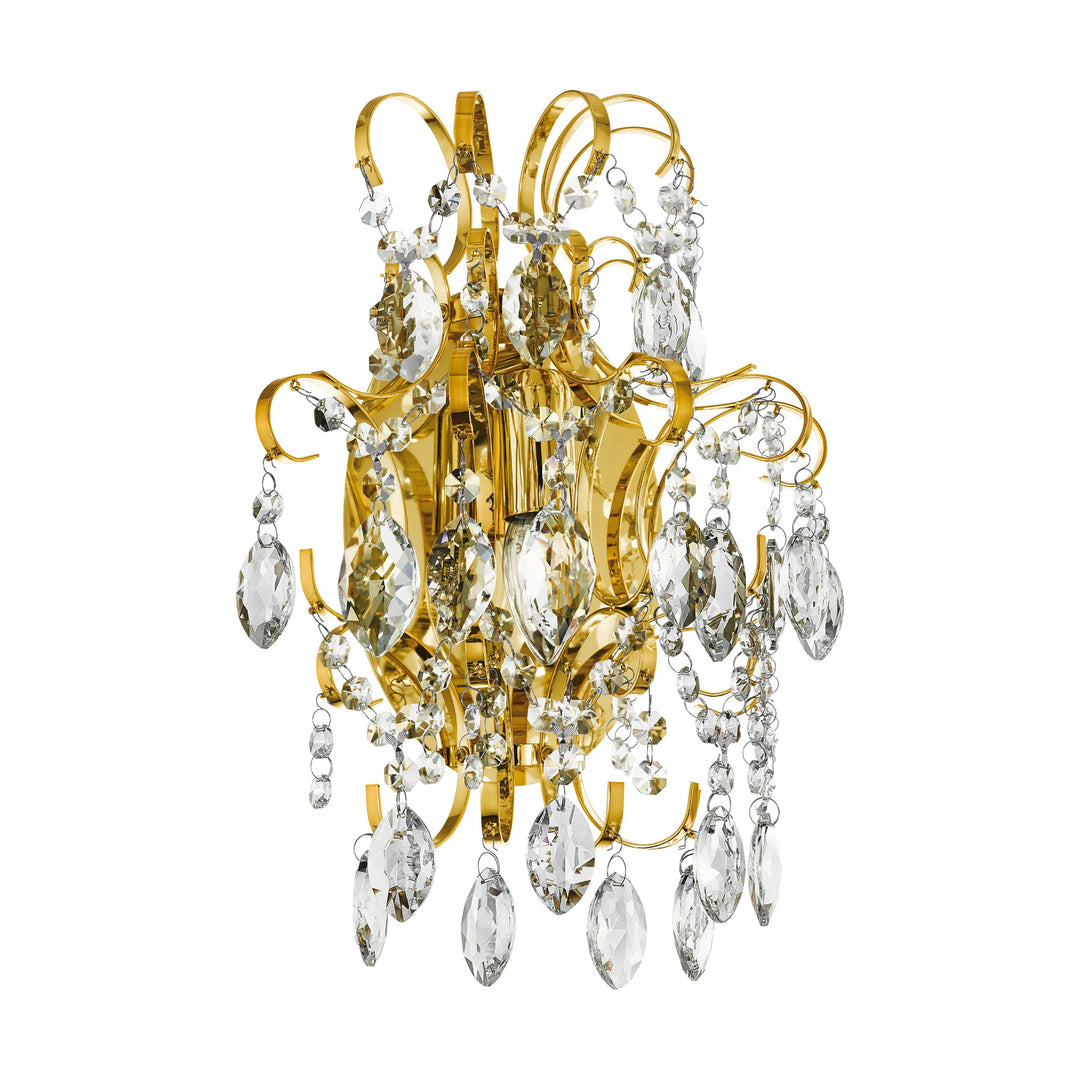 Wandleuchte Fenoullet 1 messing Brillantglas klar 1X25W L:29 H:37 cm in