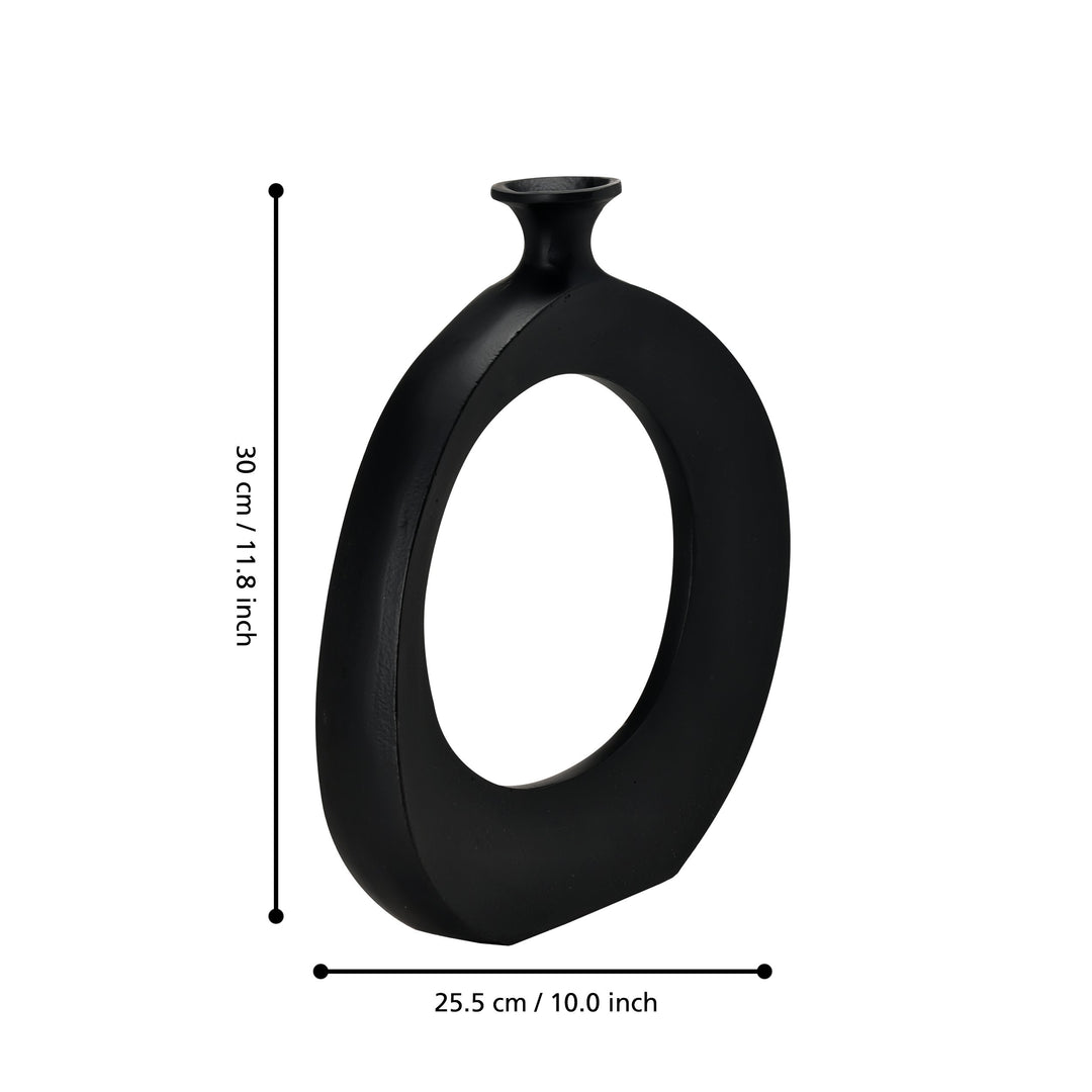 Metal vase Ankarefo L:25.5 H:30 cm