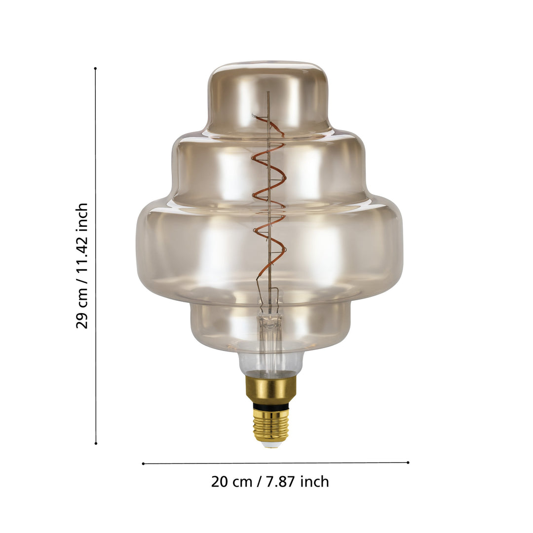Light bulb Lm_led_e27 glass amber 1X4W L:29 Ø 20 cm in