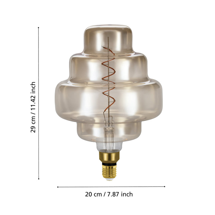 Light bulb Lm_led_e27 glass amber 1X4W L:29 Ø 20 cm in