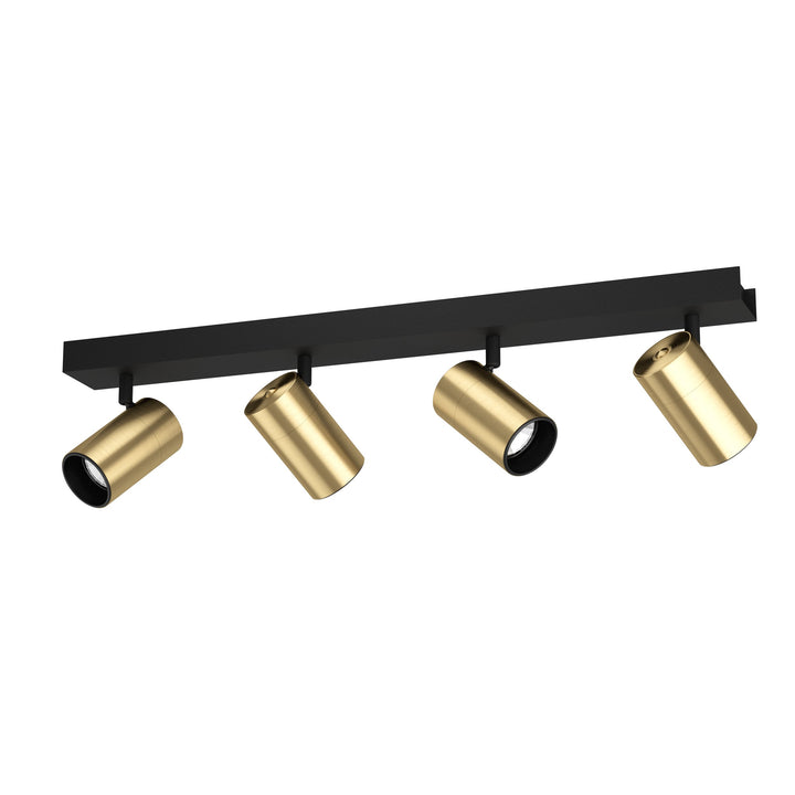 Spot Cumaribo black, brass 4X4.5W L:64 cm in