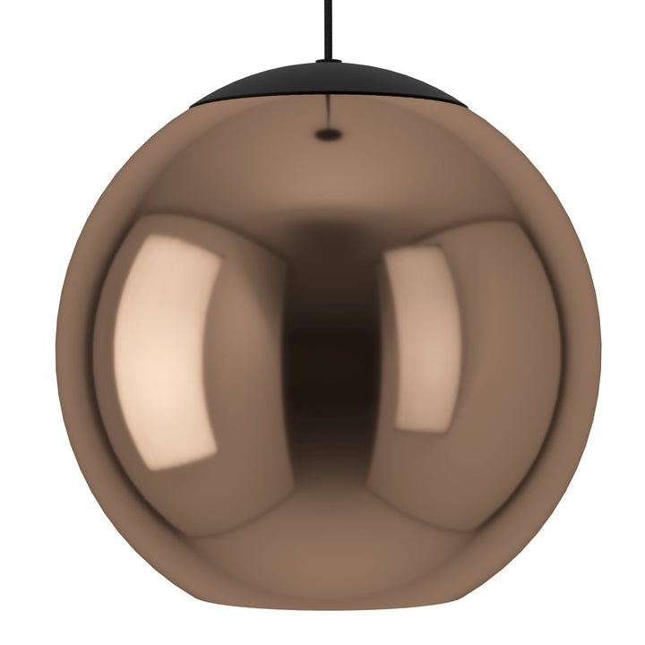 Hängeleuchte Cordoba schwarz Glas bedampft kupferfarben 3X40W L:125,5 H:150 cm in