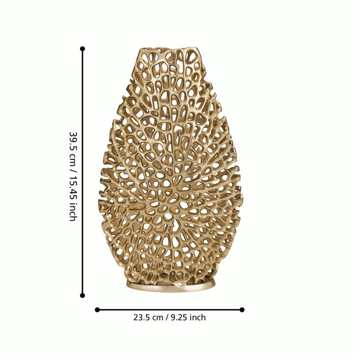 Metal vase Kimitsu L: 23.5 H: 39.5 cm