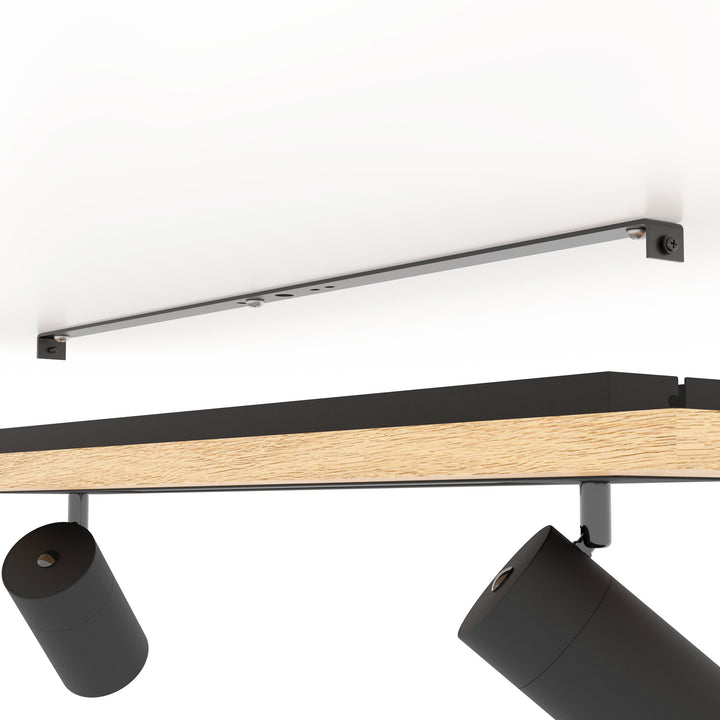 Deckenleuchte Torrestralle  braun, schwarz Kunststoff weiss 1X12W und 2X4,5W L:69 H:15 cm in