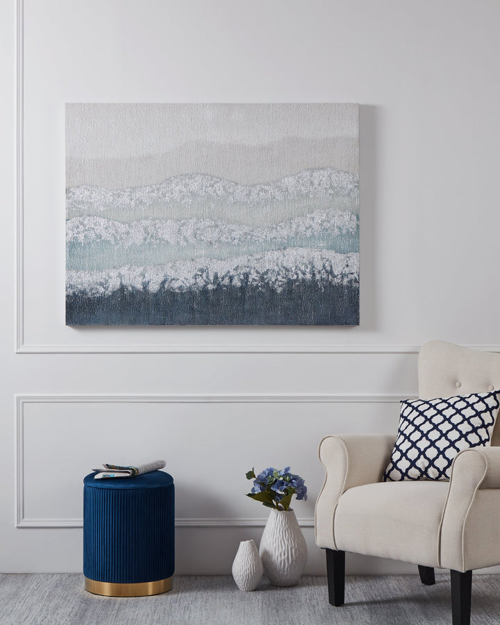 Bild Alaminos weiss, silber, blau  L:120 H:90 cm in