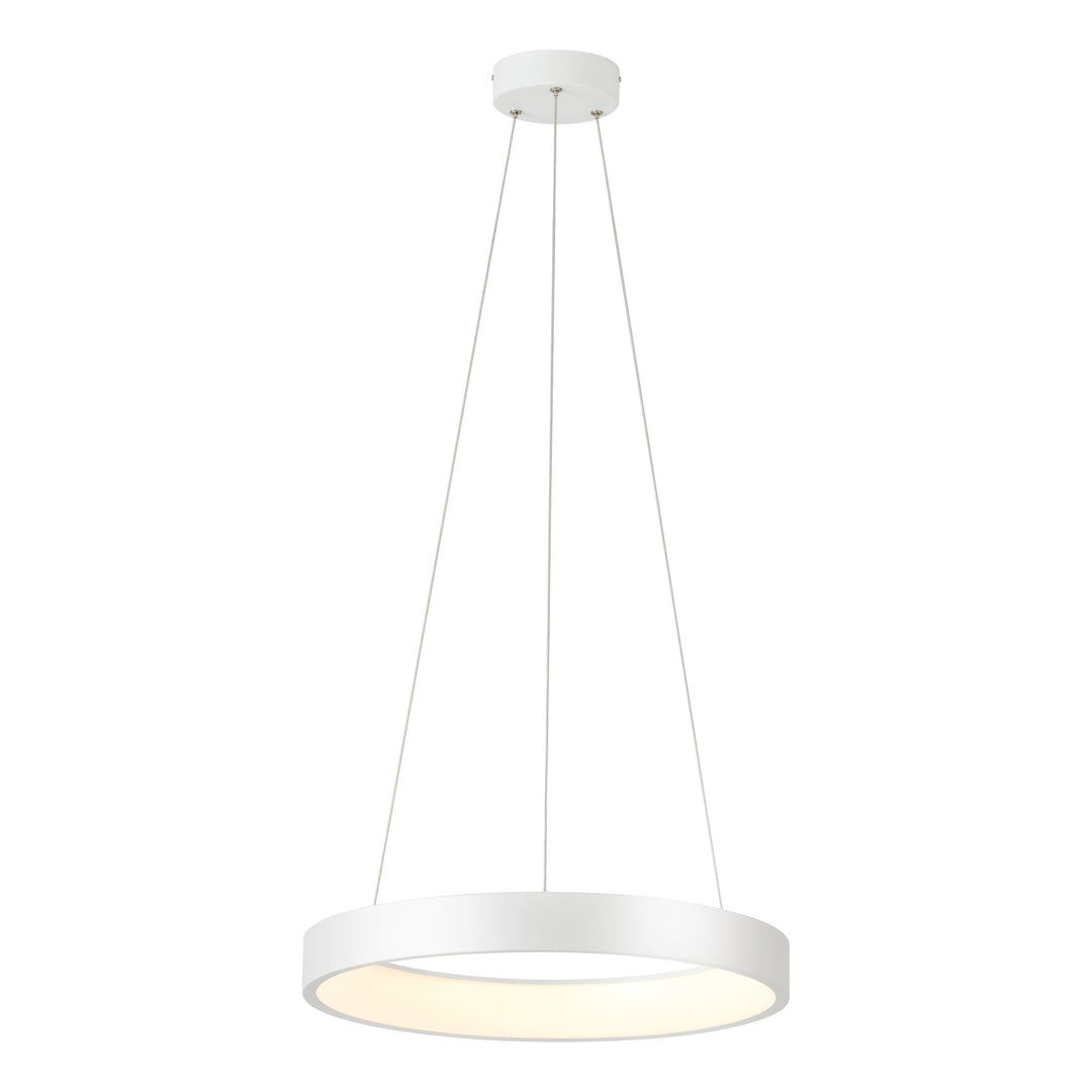 Hängeleuchte Campo Rosso weiss Kunststoff weiss 34W H:110 Ø 60 cm in
