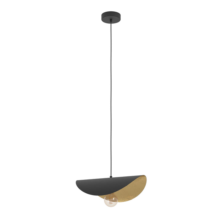 Saceda hanging light black, gold 1X40W L:41 H:150 cm in